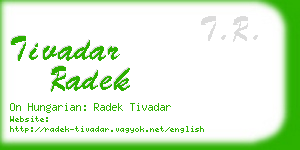 tivadar radek business card